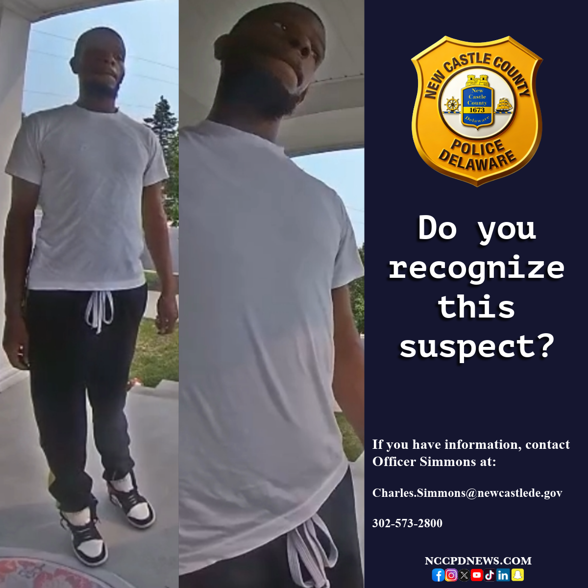Darley Green Neighborhood Hit by Attempted Burglaries — Suspect Sought