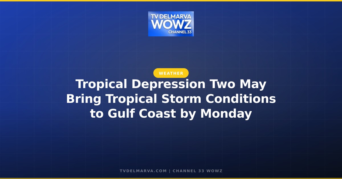 Tropical Depression Two May Bring Tropical Storm Conditions to Gulf Coast by Monday
