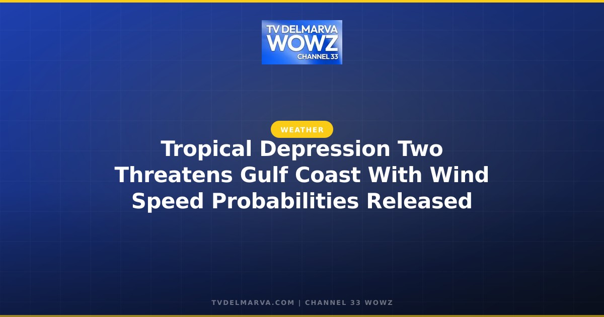Tropical Depression Two Threatens Gulf Coast With Wind Speed Probabilities Released