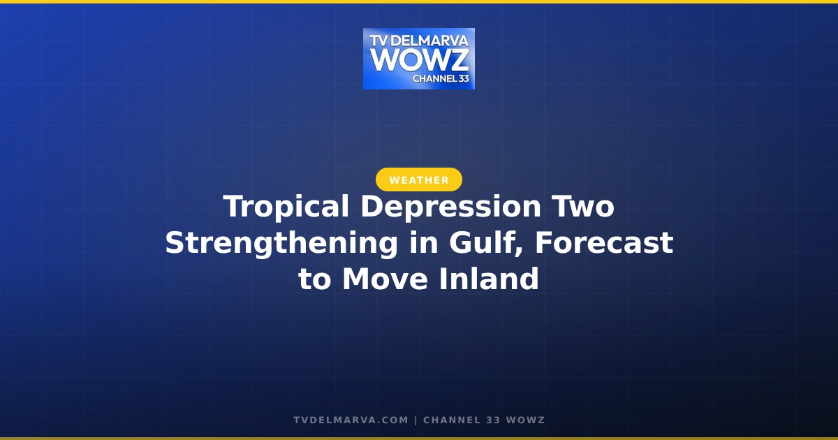 Tropical Depression Two Strengthening in Gulf, Forecast to Move Inland