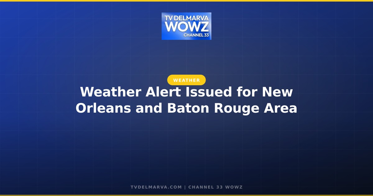 Weather Alert Issued for New Orleans and Baton Rouge Area