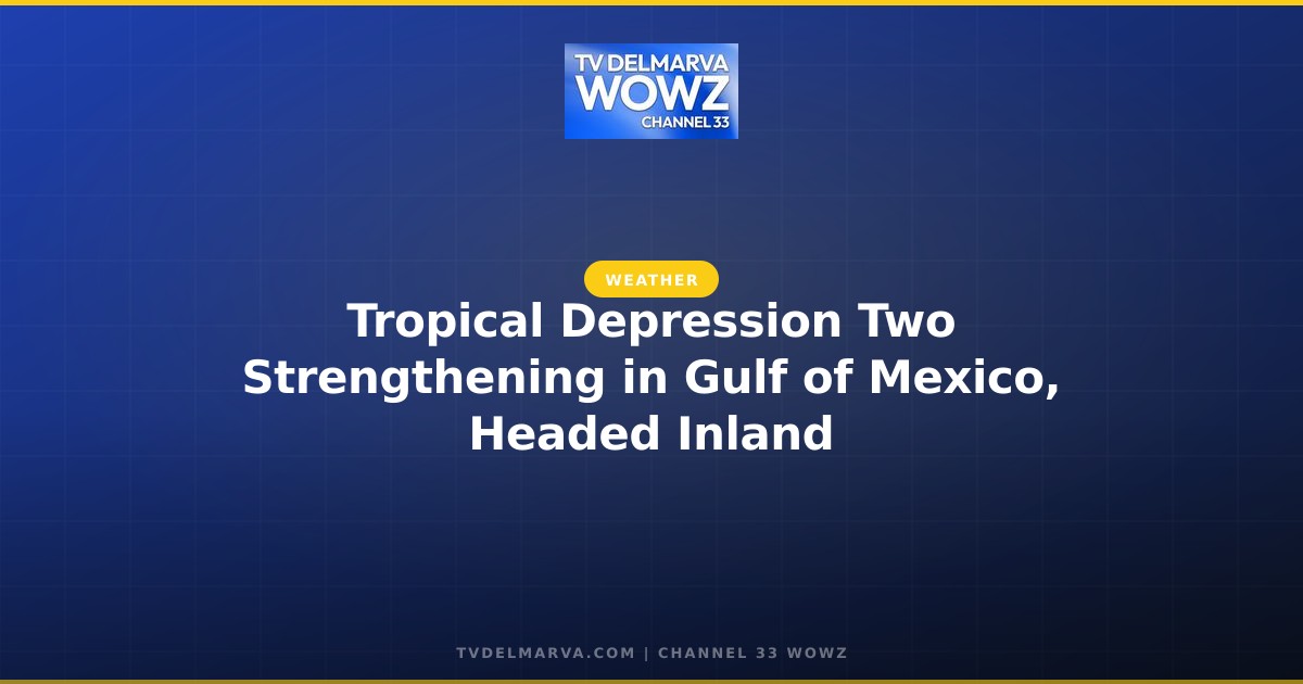 Tropical Depression Two Strengthening in Gulf of Mexico, Headed Inland