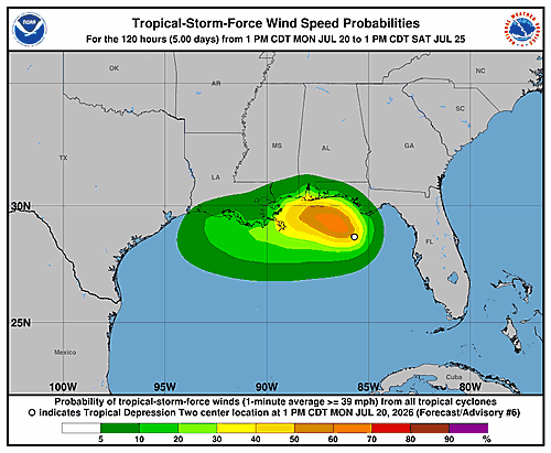 Tropical Storm Bertha Wind Probability Graphics Released