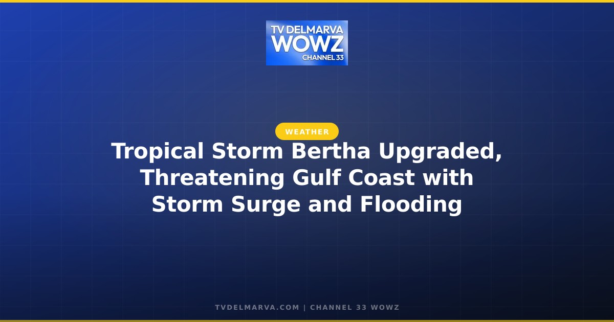 Tropical Storm Bertha Upgraded, Threatening Gulf Coast with Storm Surge and Flooding