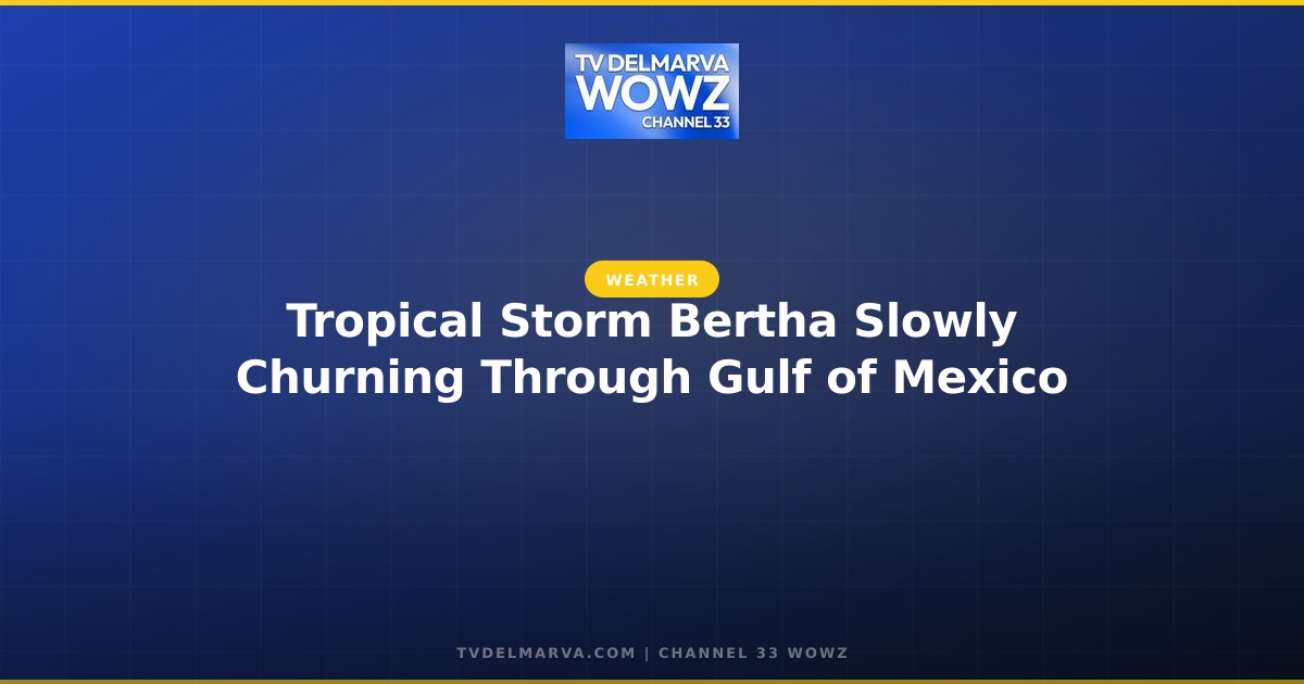 Tropical Storm Bertha Slowly Churning Through Gulf of Mexico