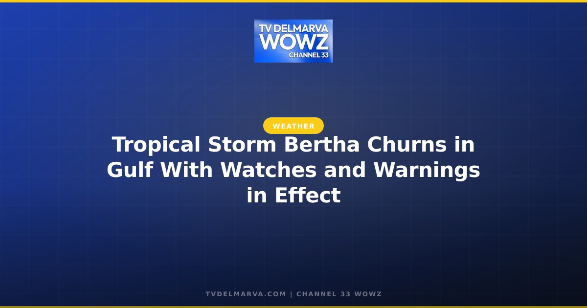 Tropical Storm Bertha Churns in Gulf With Watches and Warnings in Effect