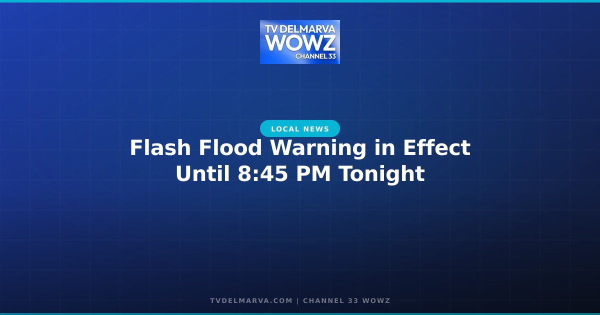 Flash Flood Warning in Effect Until 8:45 PM Tonight