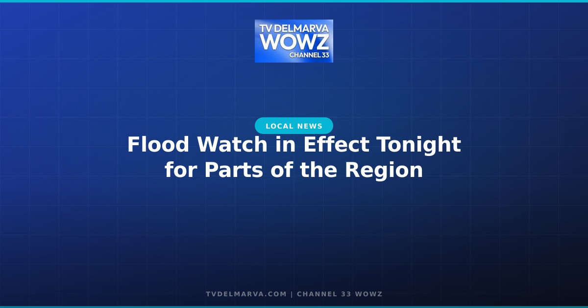 Flood Watch in Effect Tonight for Parts of the Region
