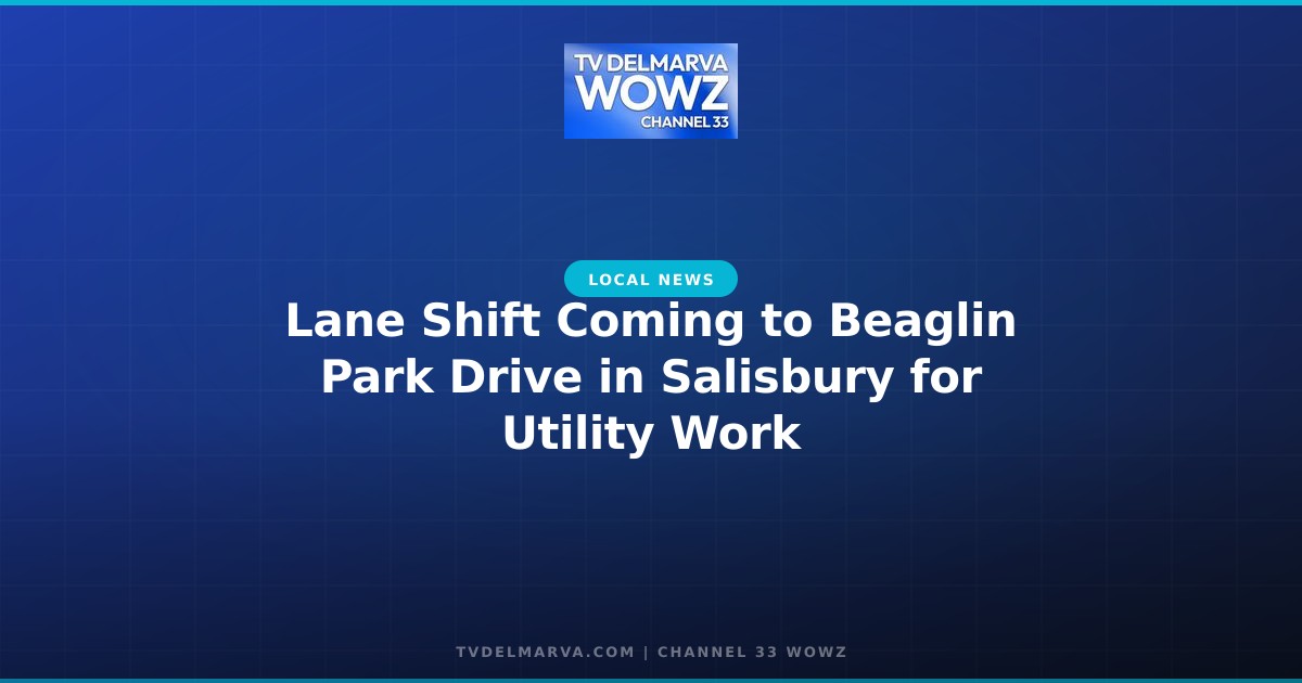 Lane Shift Coming to Beaglin Park Drive in Salisbury for Utility Work