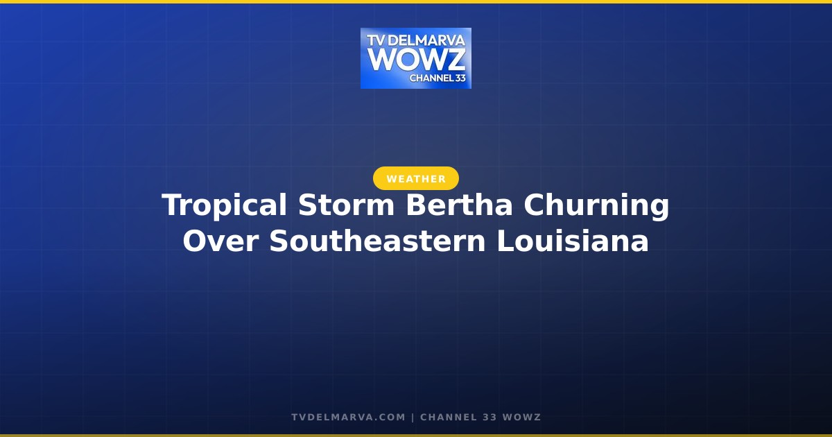 Tropical Storm Bertha Churning Over Southeastern Louisiana