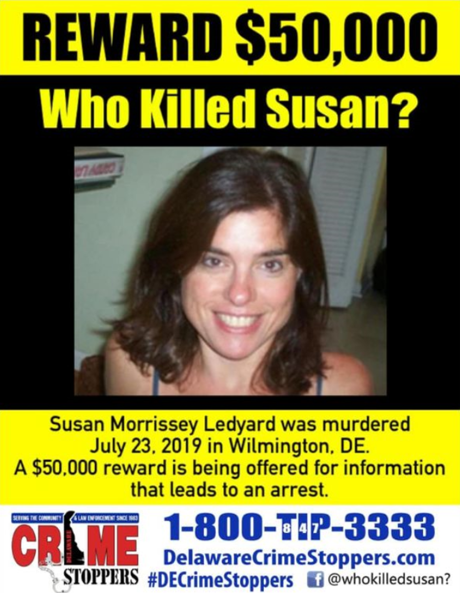 $50K Reward Offered in 2019 Cold Case Murder of Wilmington Woman Susan Ledyard