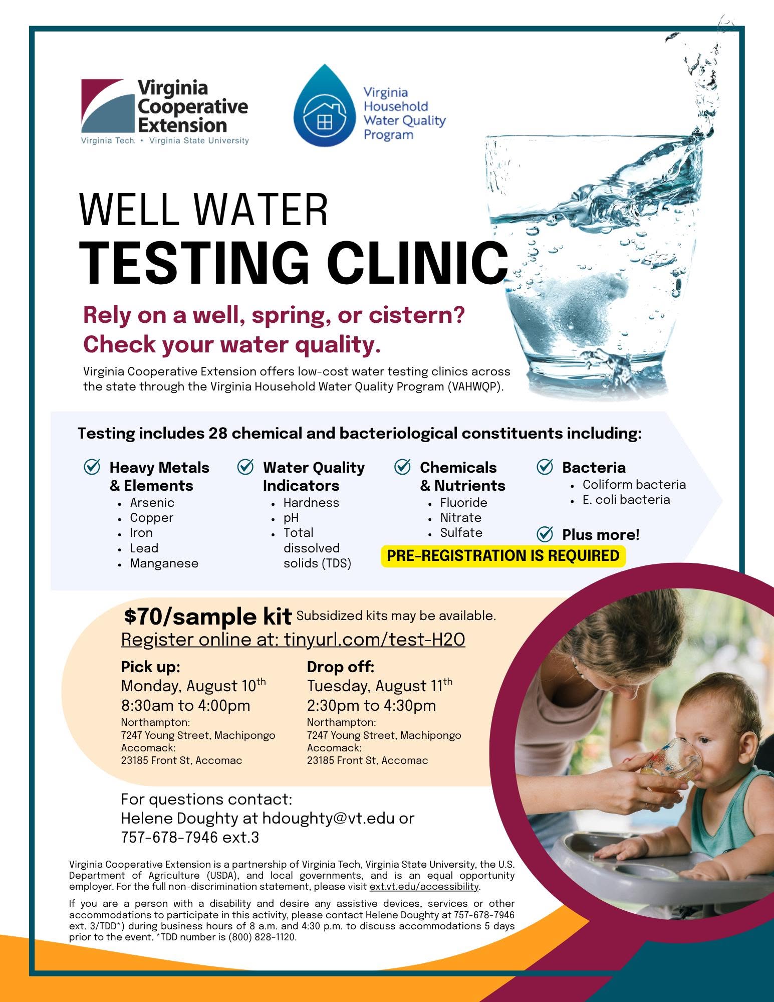 Free Well Water Test Kits Available August 10
