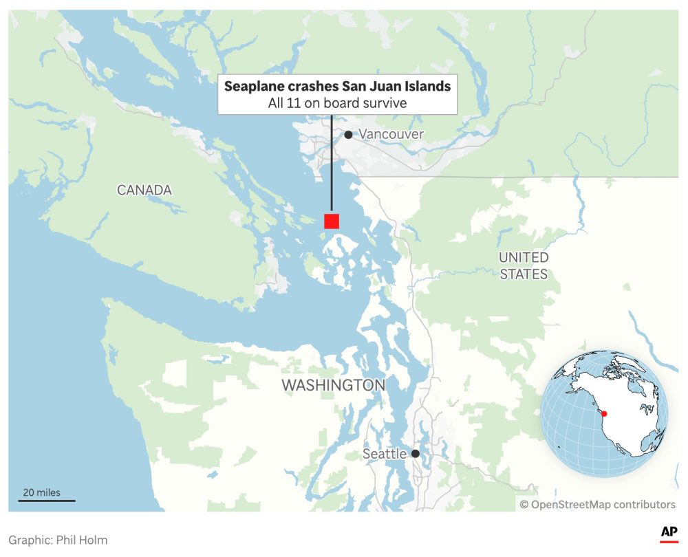 All 11 Survive After Seaplane Crashes and Burns Near Seattle Island