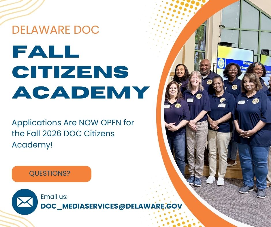 Delaware DOC Opens Applications for Free Fall 2026 Citizens Academy in Dover